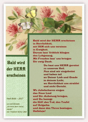 Bald wird der Herr erscheinen - Hedi Bode - Lied