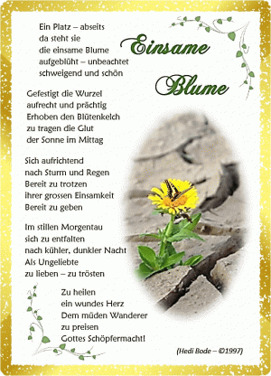 Einsame Blume - Hedi Bode - Motiv L&ouml;wenzahn