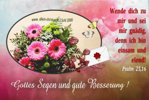 Psalm 25,16 - Wende dich zu mir und sei mir gn&auml;dig, denn ich bin einsam und elend!