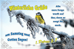 1. Petrus 5,7 Alle Sorge werft auf ihn; denn er sorgt f&uuml;r euch.