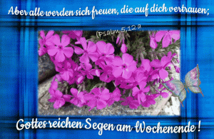 Psalm 5,12 a - Aber alle werden sich freuen, die auf dich vertrauen;