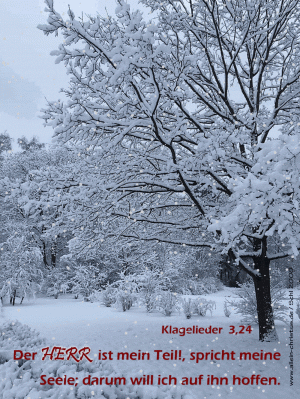 Klagelieder 3,24 - Der Herr ist mein Teil! spricht meine Seele; darum will ich auf ihn hoffen.