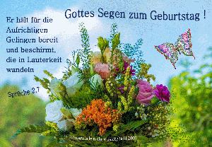 Spr&uuml;che 2,7 - Er h&auml;lt f&uuml;r die Aufrichtigen Gelingen bereit und beschirmt, die in Lauterkeit wandeln