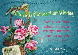 Spr&uuml;che 16,20 - Wer auf das Wort achtet, wird Gutes erlangen und wohl dem, der auf den Herrn vertraut